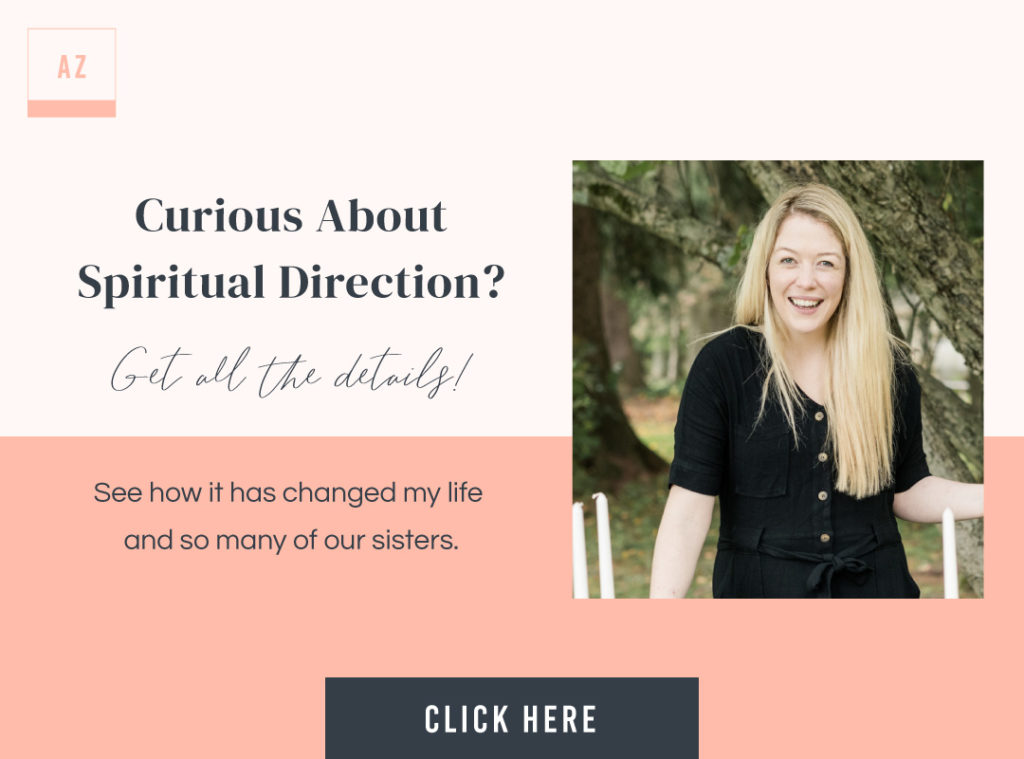 Graphic advertising Spiritual Direction with Amanda Zurface.